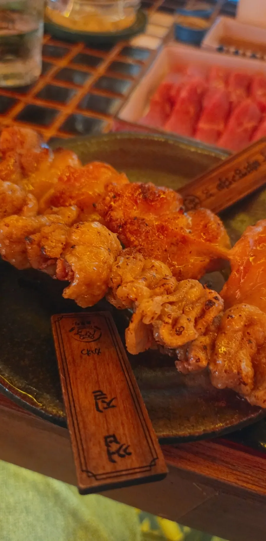 Tsukune yakitori skewer