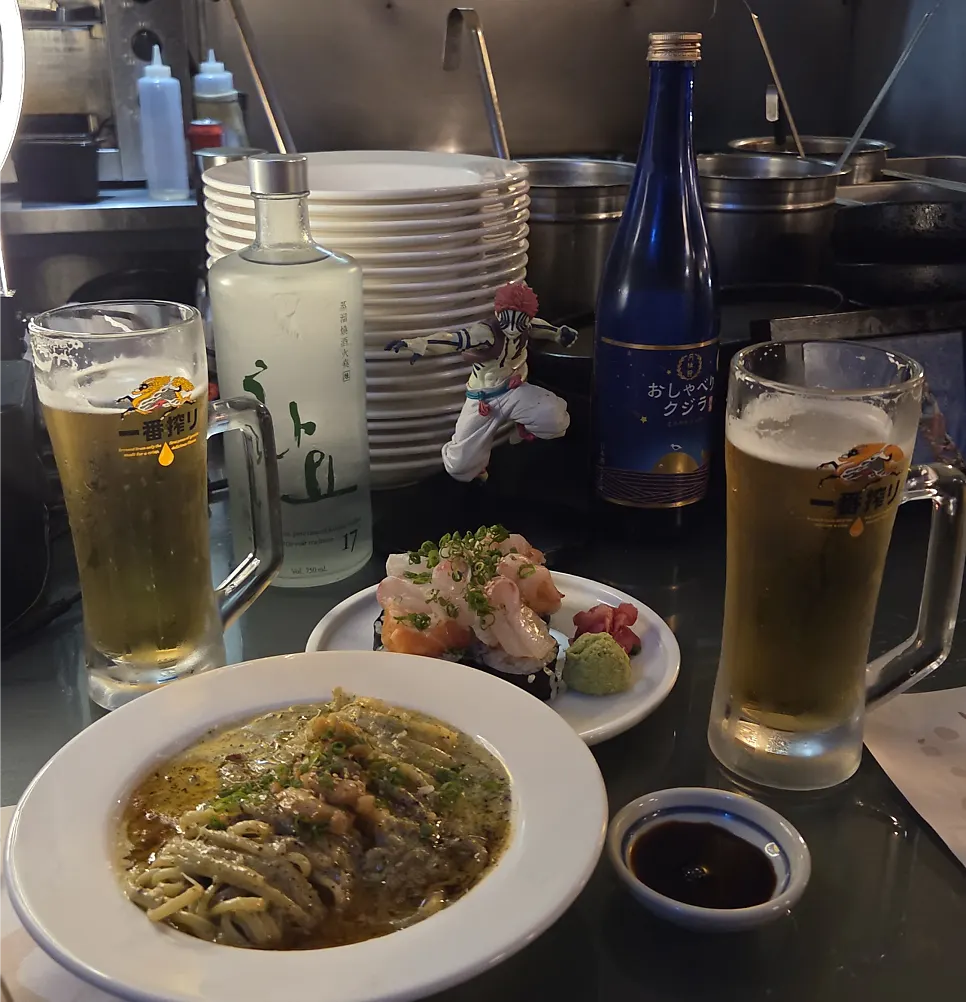 핫피엔도 전복내장파스타 한 접시