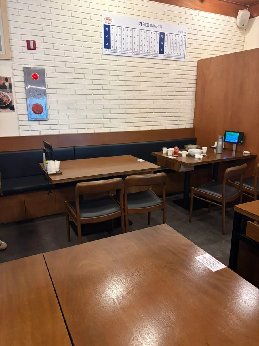 Interior with customers late at night