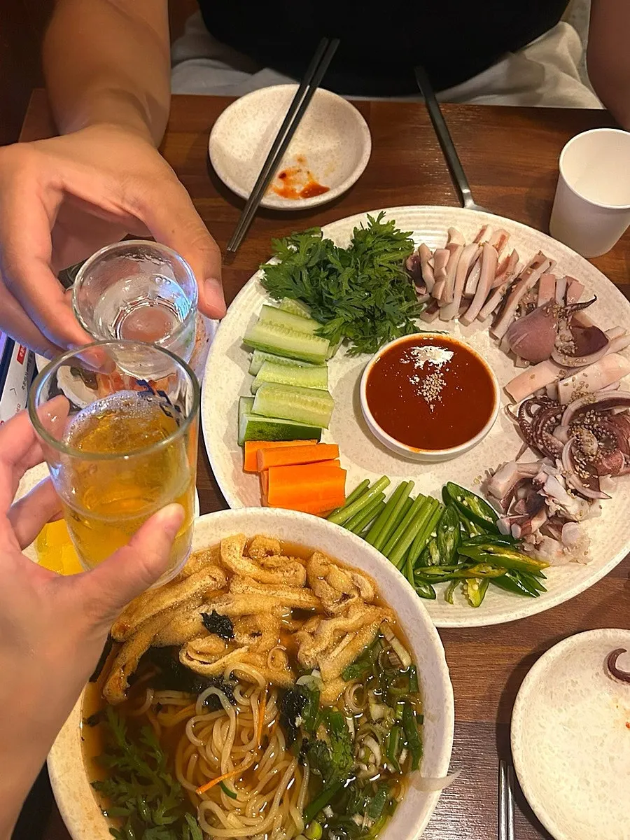A generous plate of boiled squid