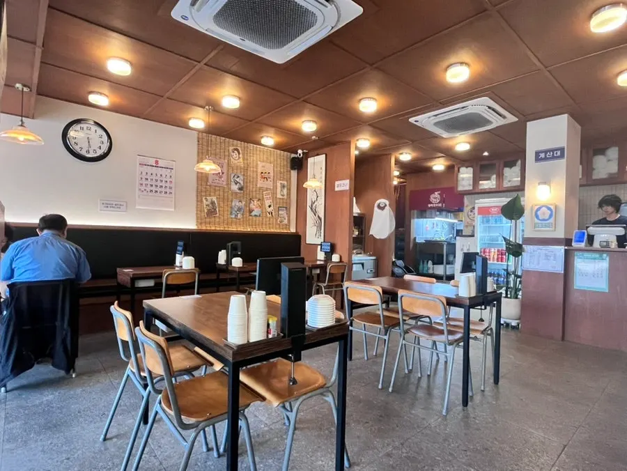 Retro-style interior of the restaurant