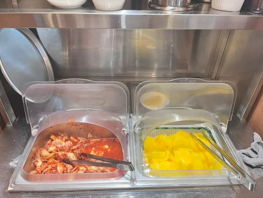 Self-serve bar in the restaurant