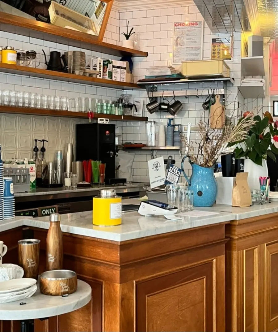 Cozy interior of Low & Sweet Bakery
