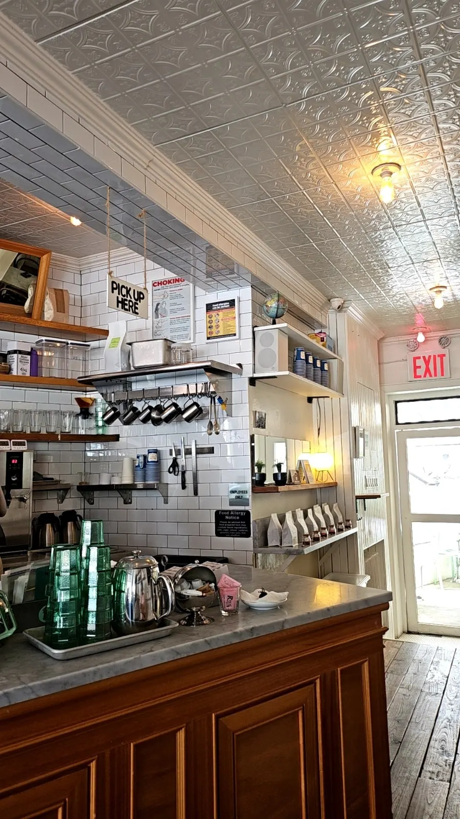A corner of the shop showing interior design touches