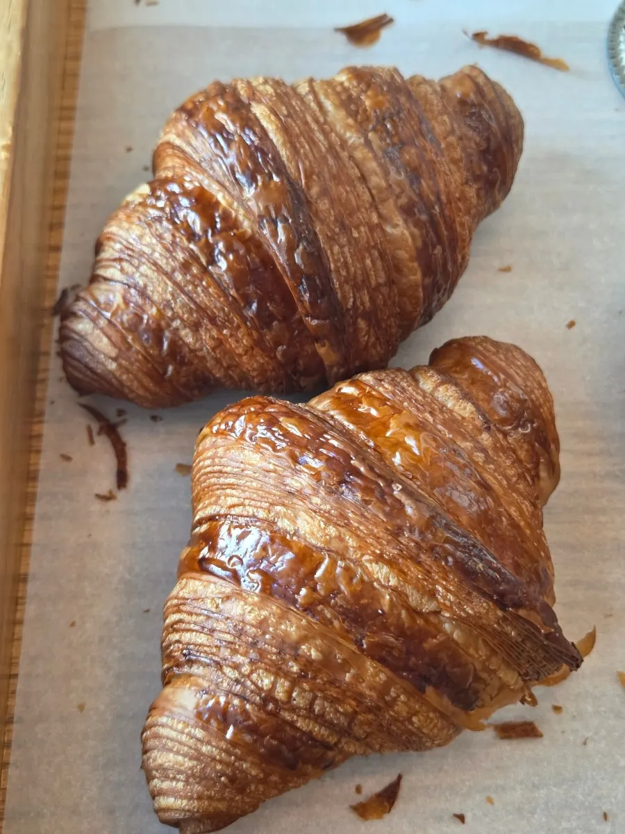 Croissant display nearly sold out