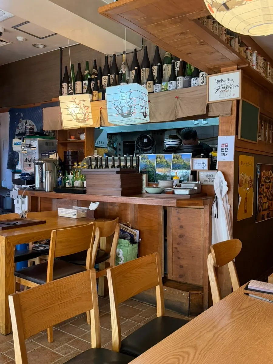 A table good for solo dining at Haru Izakaya