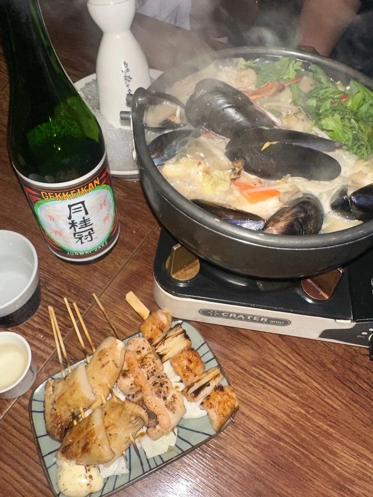 Yakitori and sake enjoyed at Haru Konkuk Branch
