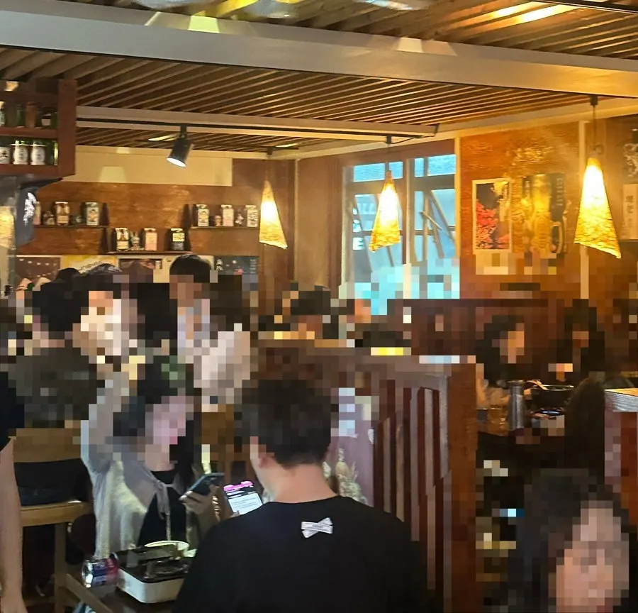 Dimly lit interior view of Haru Konkuk Branch