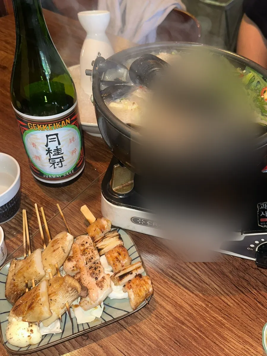 Table spread of dishes ordered at Haru Konkuk Branch