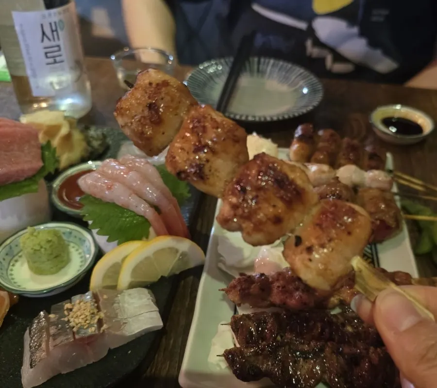 베이컨 떡말이 꼬치 클로즈업