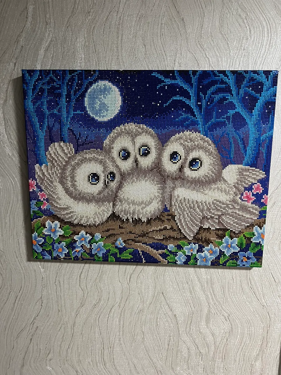 선물한 해바라기 보석십자수 그림