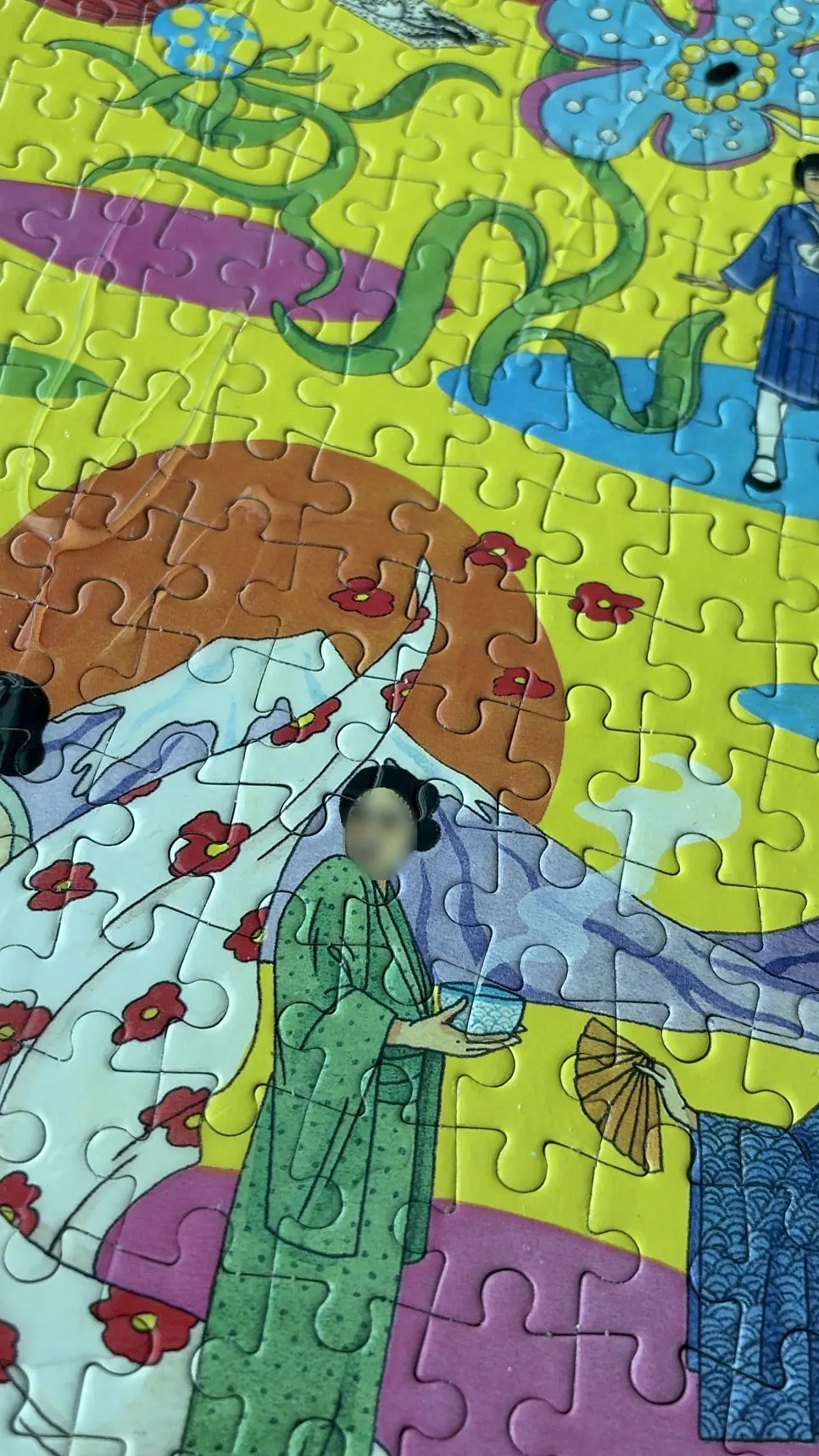 なめらかで輝くパズル表面の仕上がり