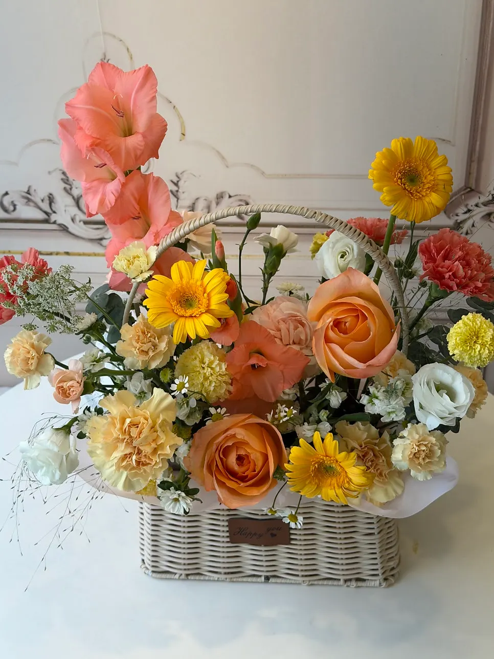Flower gift items prepared in the store
