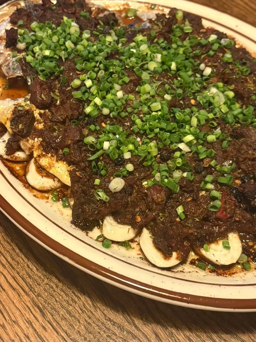 조기구이 아래 구운 떡