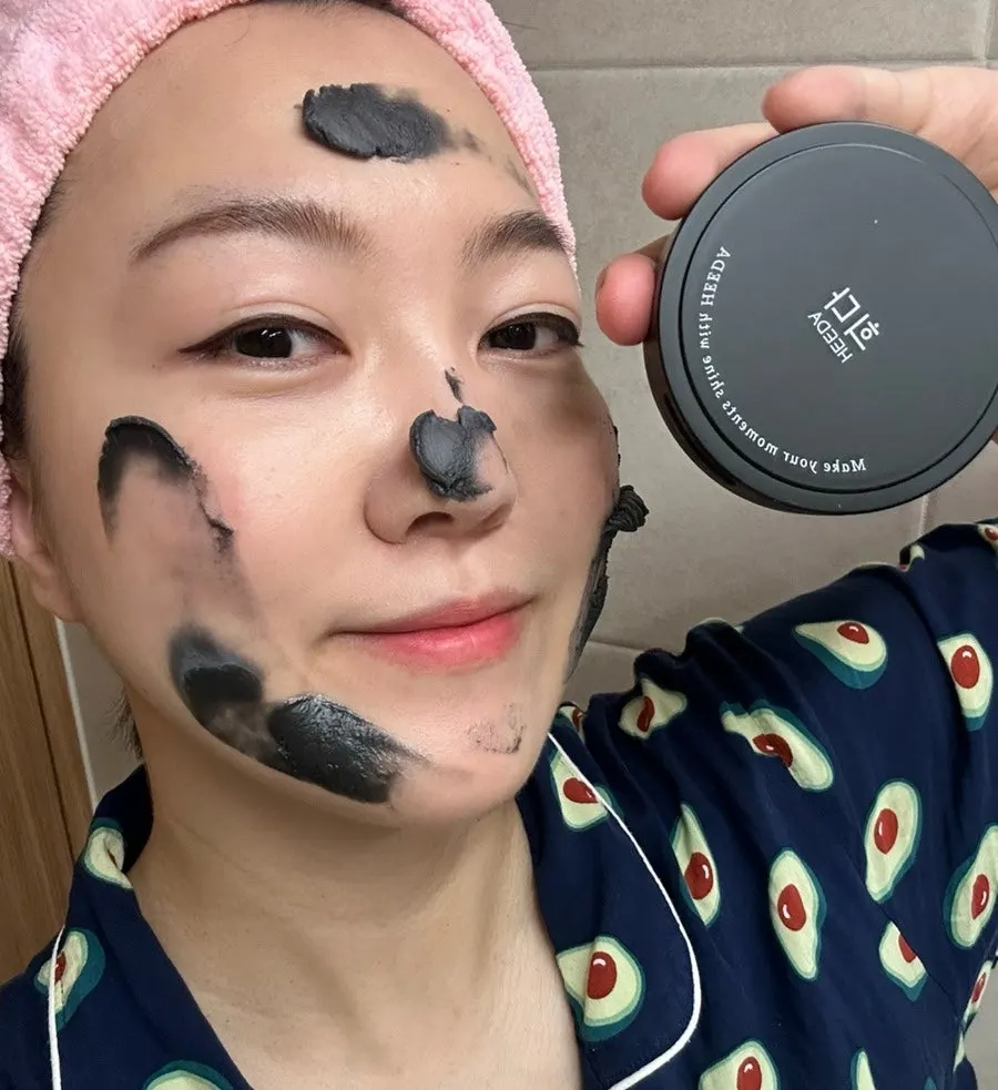 Charcoal cleansing balm makeup removal: HEEDA Jirisan Moist
