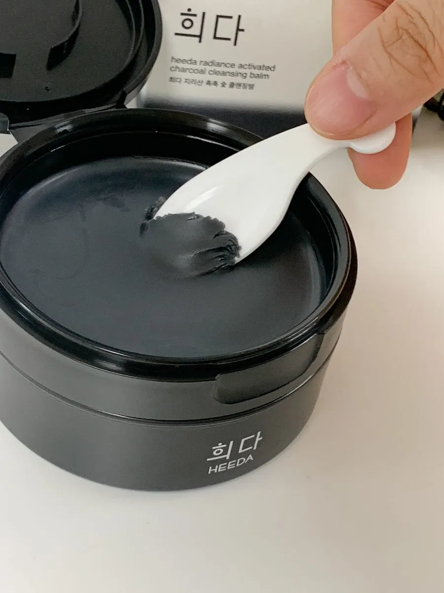 Cleansing balm for dehydrated-oily skin: HEEDA charcoal balm