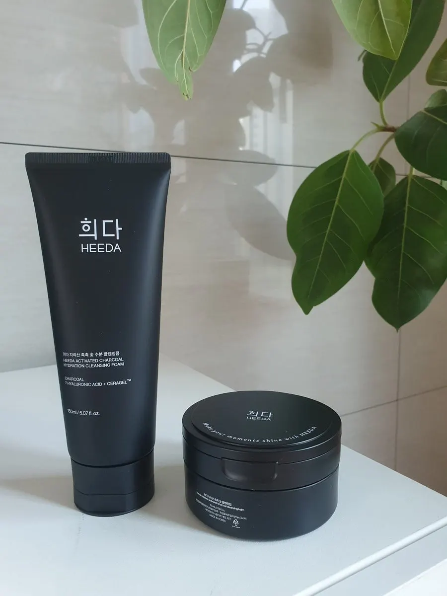 Charcoal cleansing duo for sensitive skin: HEEDA Jirisan set