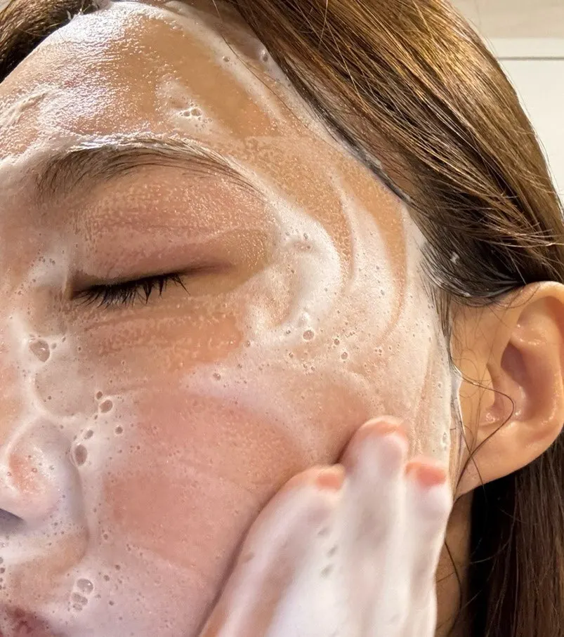 Charcoal cleansing foam after sunscreen: HEEDA Jirisan Moist Foam