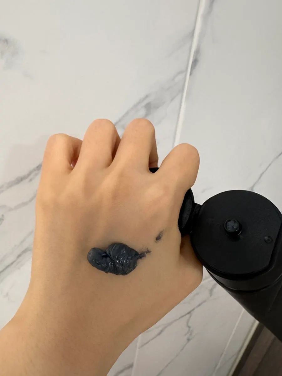 Charcoal foam used for a second cleanse
