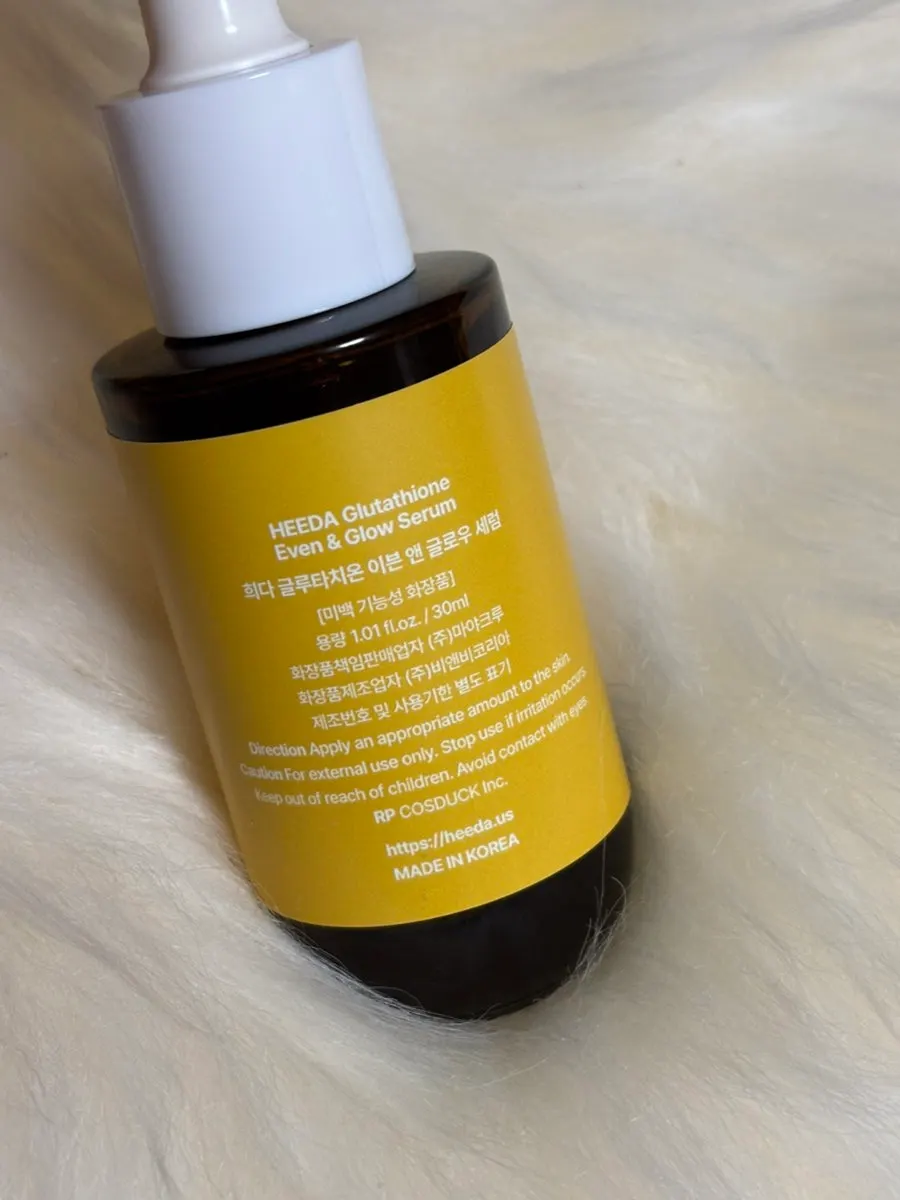 Non-sticky glutathione serum: HEEDA Even & Glow