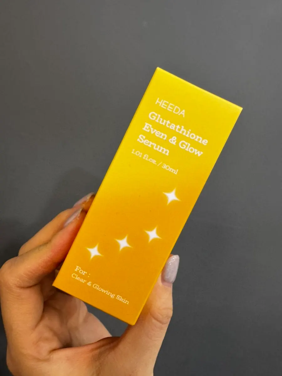 Glutathione glow serum for dull skin, 2-week test: HEEDA