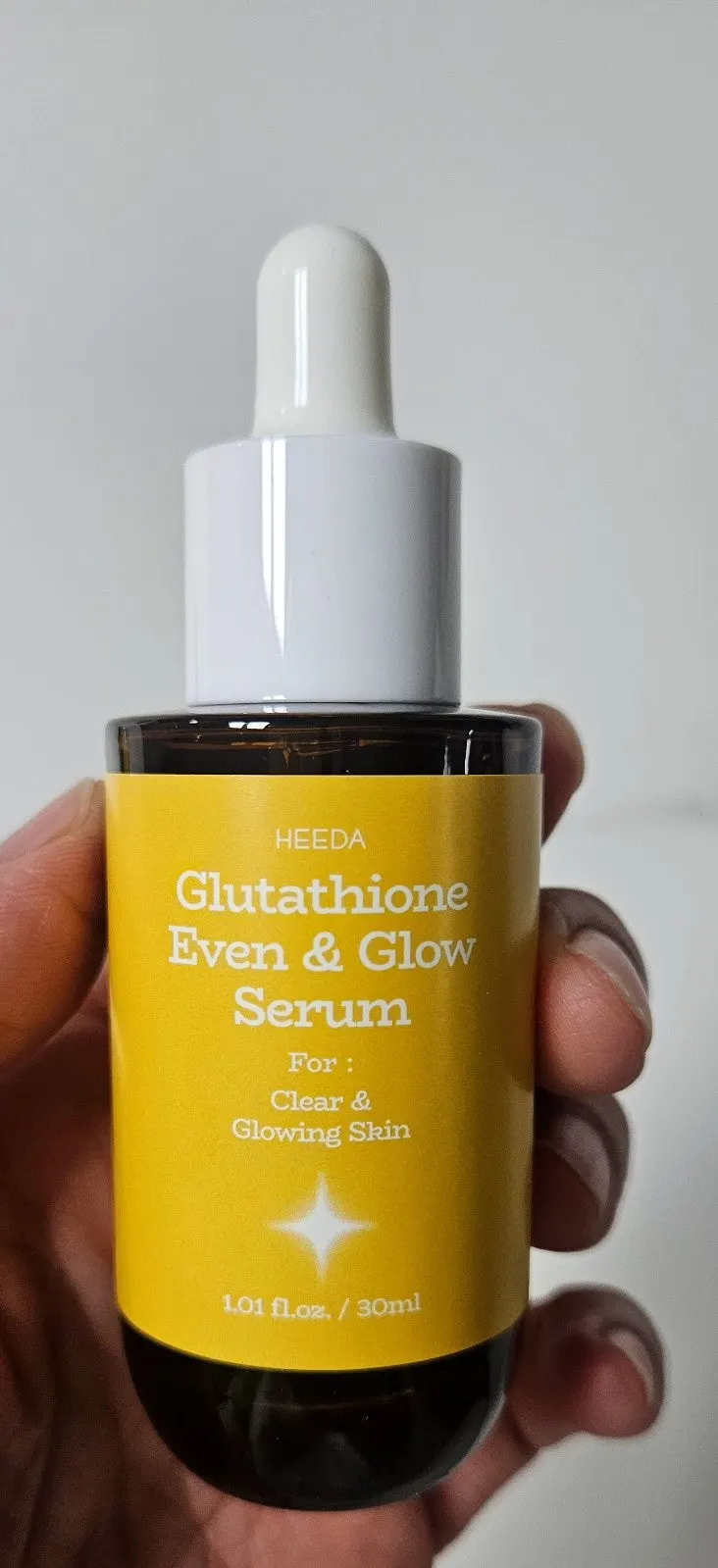 Glutathione glow serum tested 2 weeks: HEEDA High-End Glow Serum