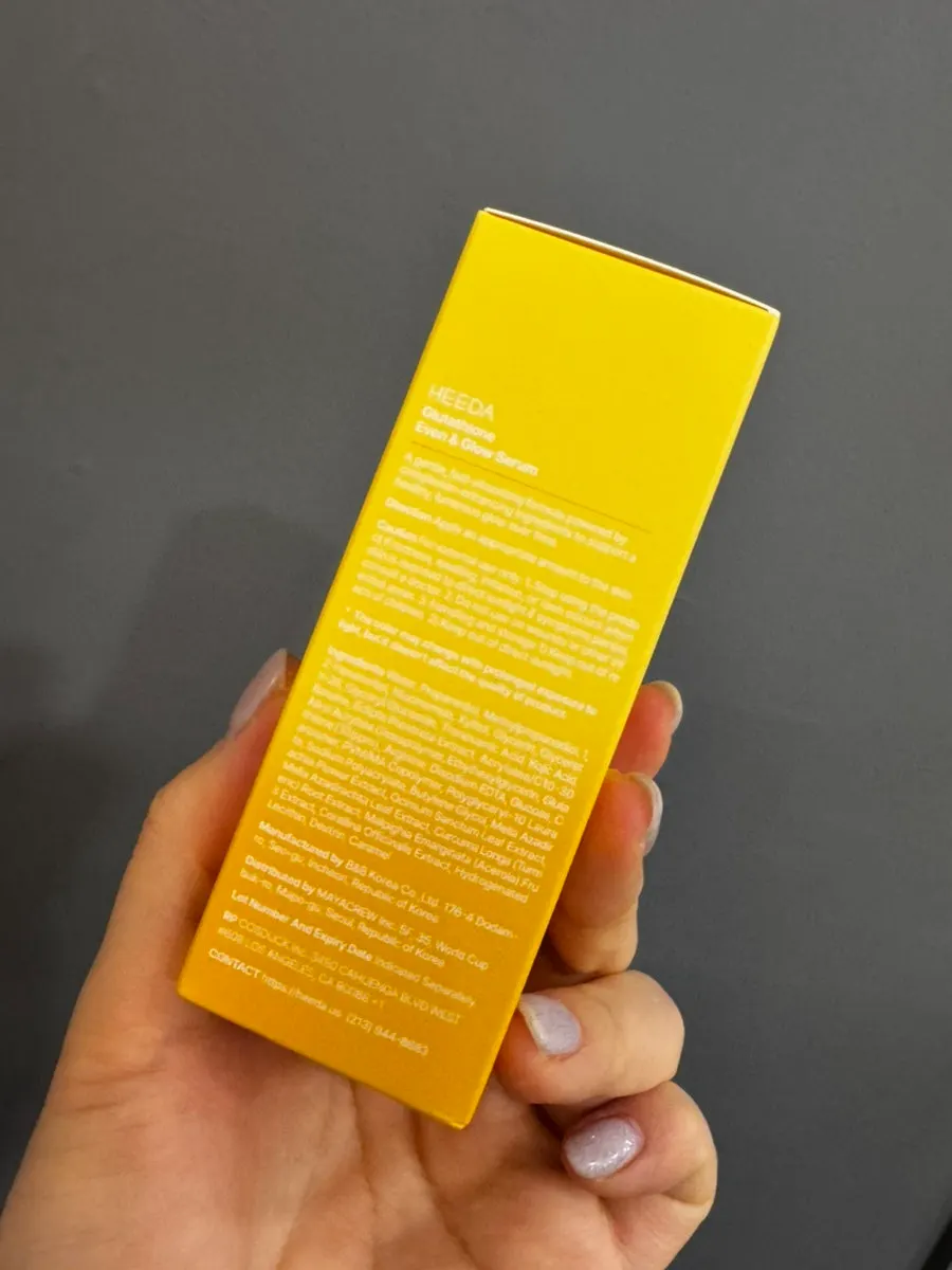 Glutathione glow serum for dull skin, 2-week test: HEEDA