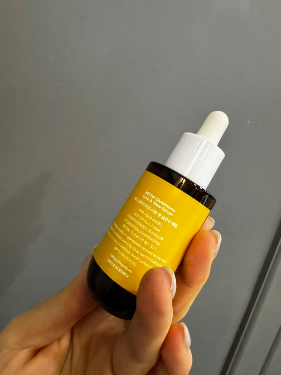 Glutathione glow serum for dull skin, 2-week test: HEEDA