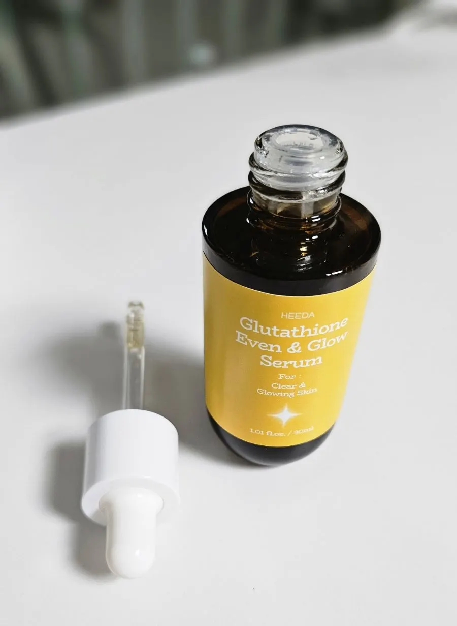Glutathione glow serum tested 2 weeks: HEEDA High-End Glow Serum