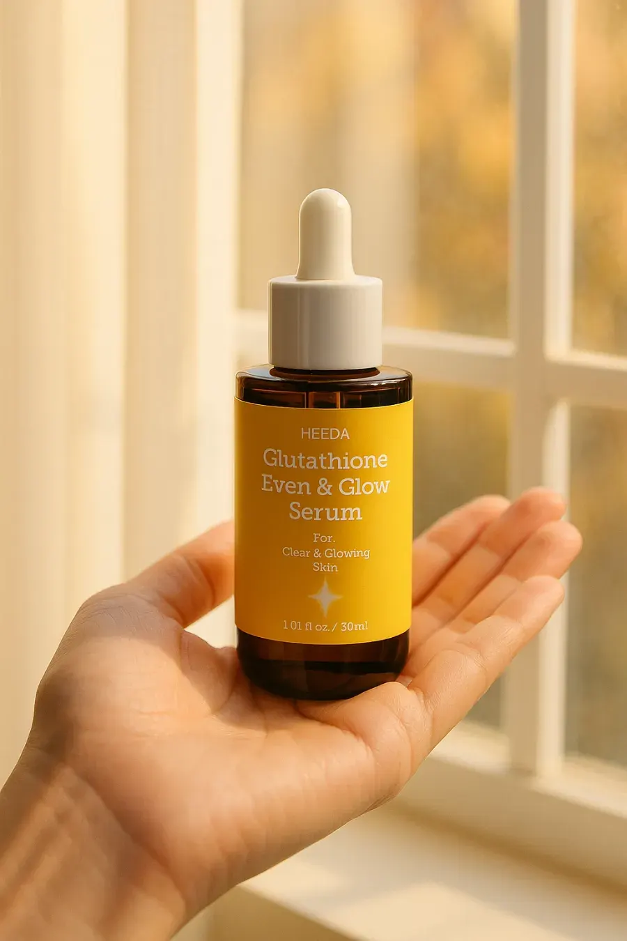 Glutathione glow serum tested 2 weeks: HEEDA High-End Glow Serum