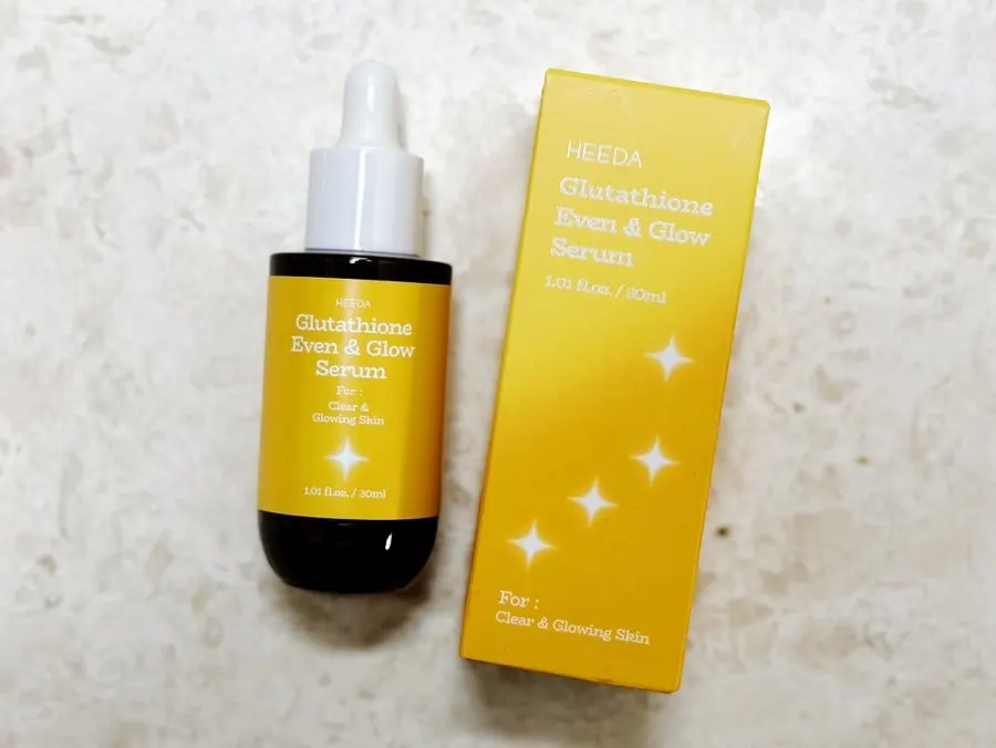 Glutathione serum on combination-dry skin: HEEDA High-End Glow Serum