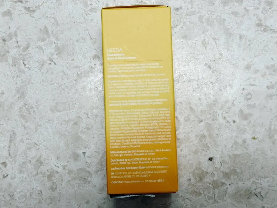 Glutathione serum on combination-dry skin: HEEDA High-End Glow Serum