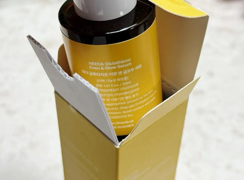 Glutathione serum on combination-dry skin: HEEDA High-End Glow Serum