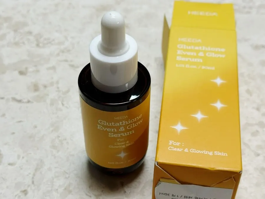 Glutathione serum on combination-dry skin: HEEDA High-End Glow Serum