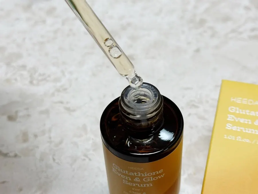 Glutathione serum on combination-dry skin: HEEDA High-End Glow Serum