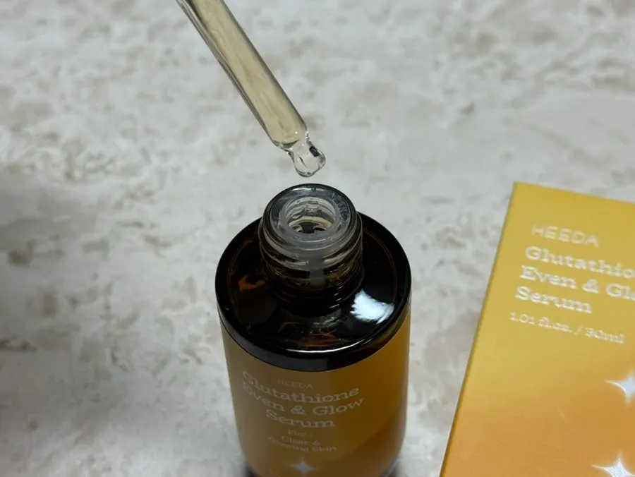 Glutathione serum on combination-dry skin: HEEDA High-End Glow Serum