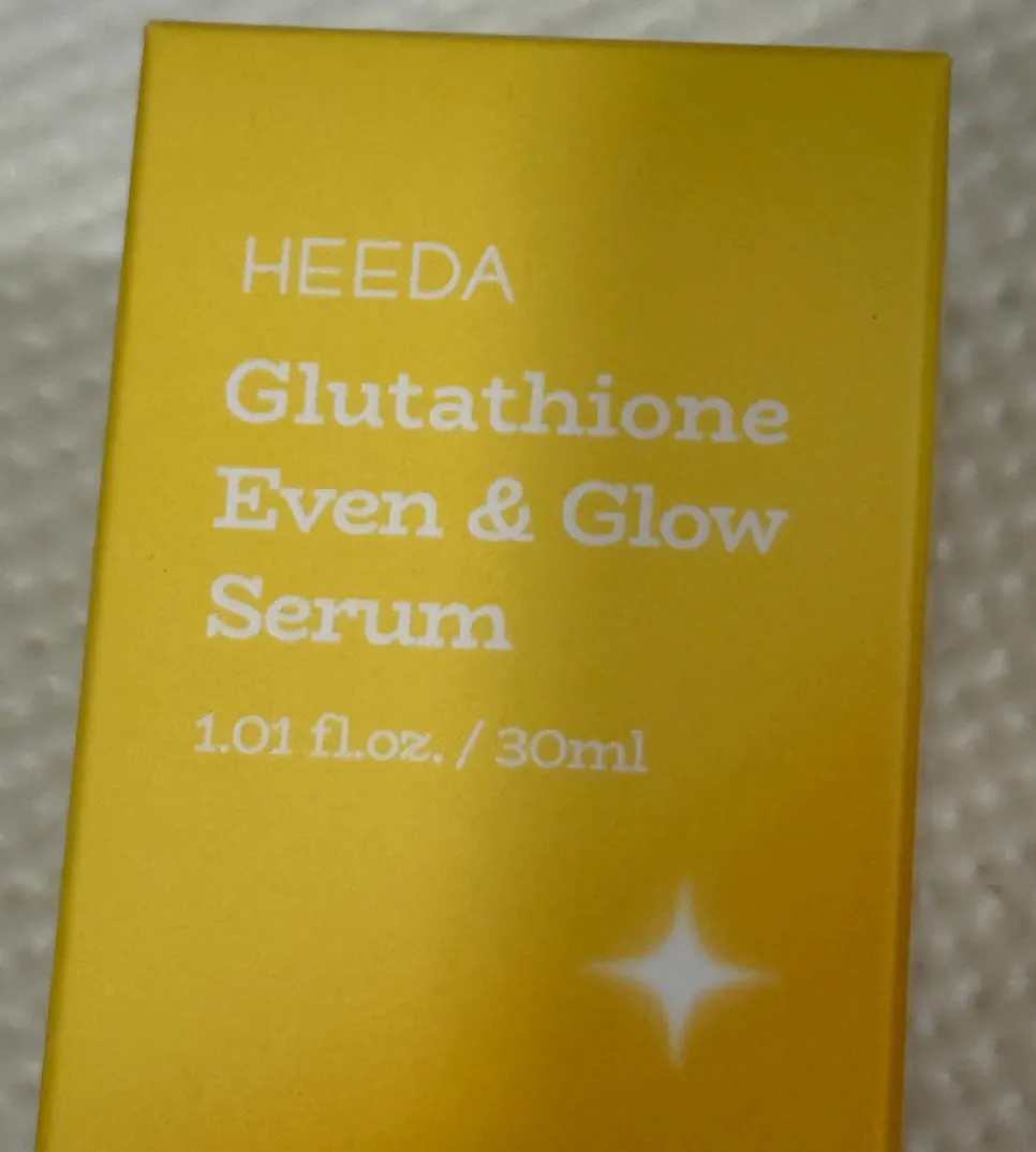 Glutathione brightening serum on dry-yet-oily winter skin: HEEDA