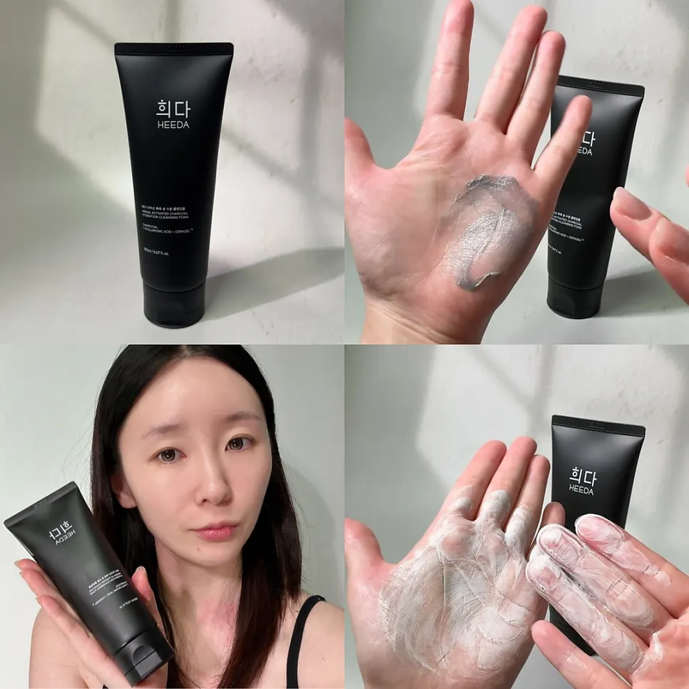 Cleansing foam for dehydrated oily skin: HEEDA Jirisan Charcoal
