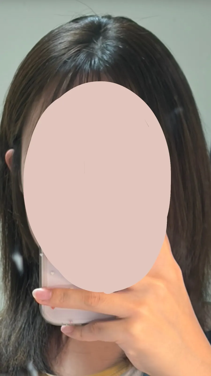 Full layered medium-length style after the volume perm