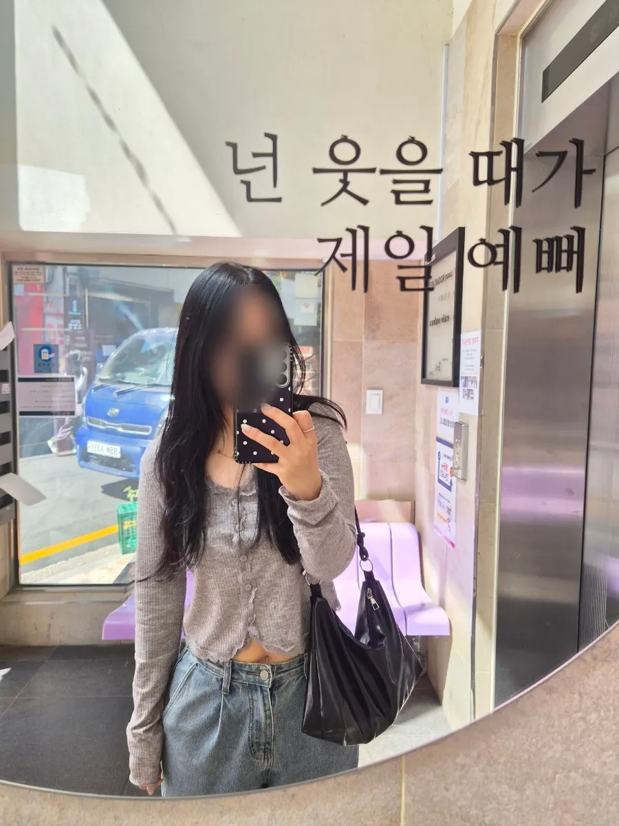 Photo of long hair taken before heading to the salon