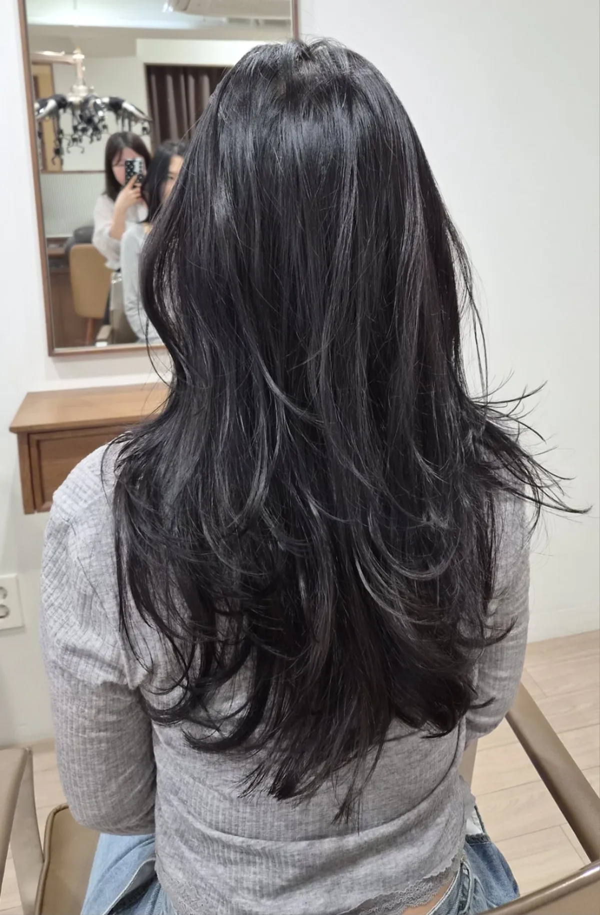 After: hush perm result achieved with blow-drying alone