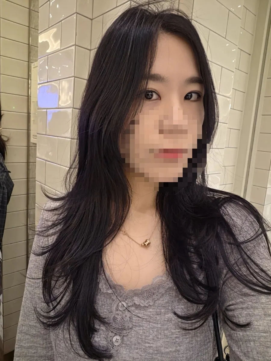 Photo taken at the salon after the hush perm treatment