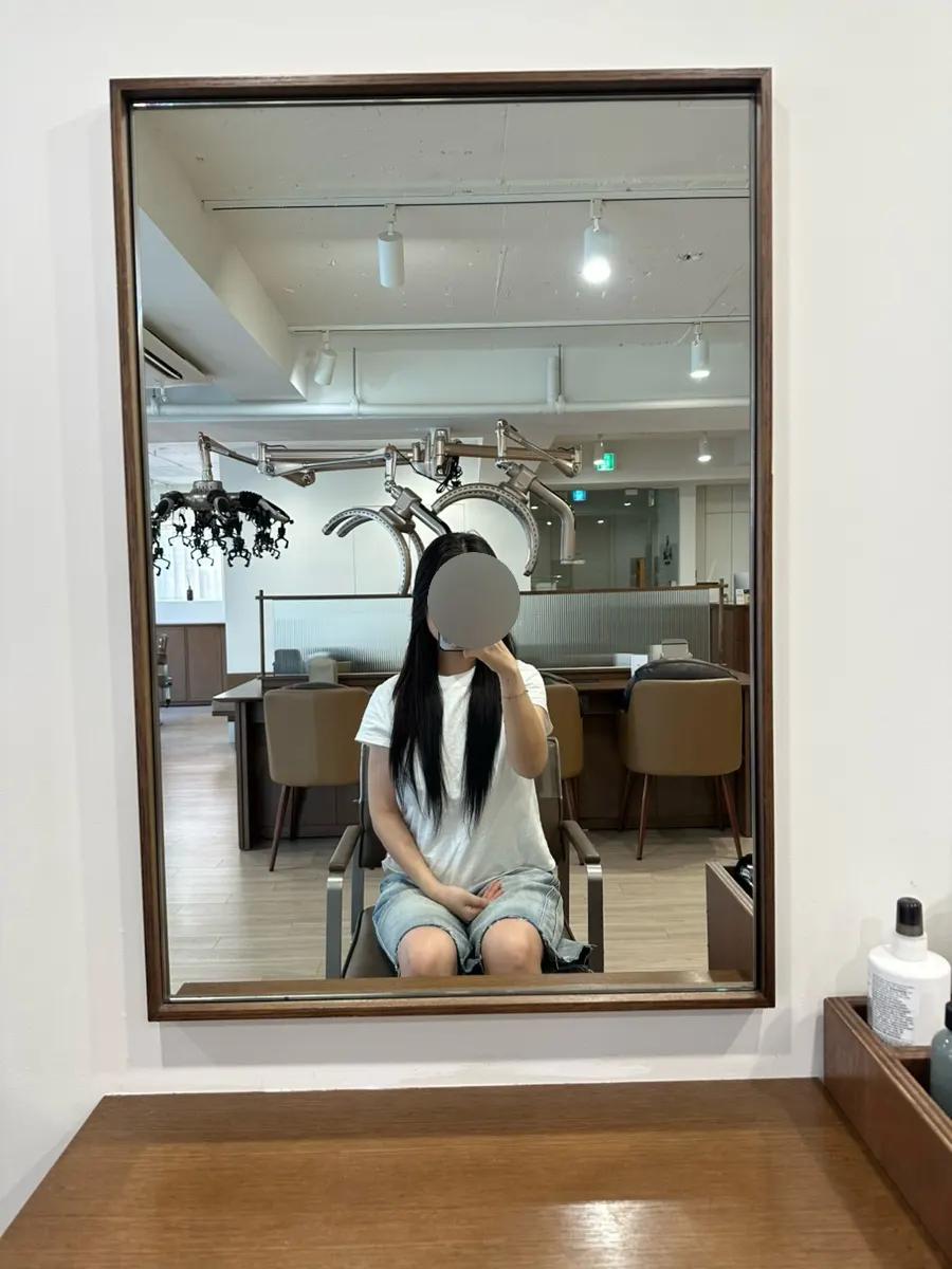 3개월간 자르지 않은 롱헤어 시술 전 상태