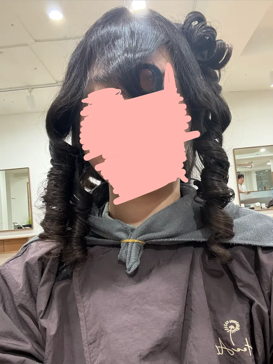 끝부분만 정리한 길이 커트 과정