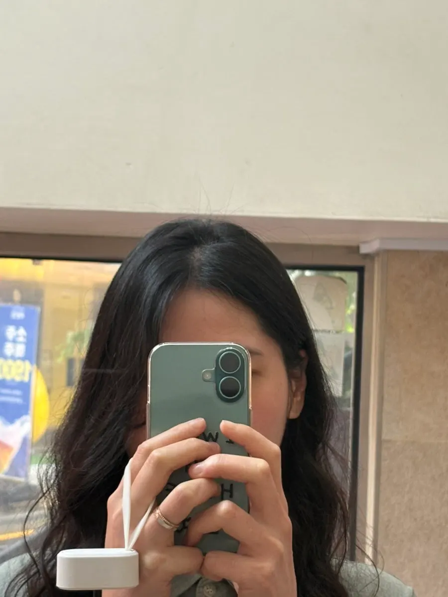완성된 긴머리 S컬펌 뒷모습