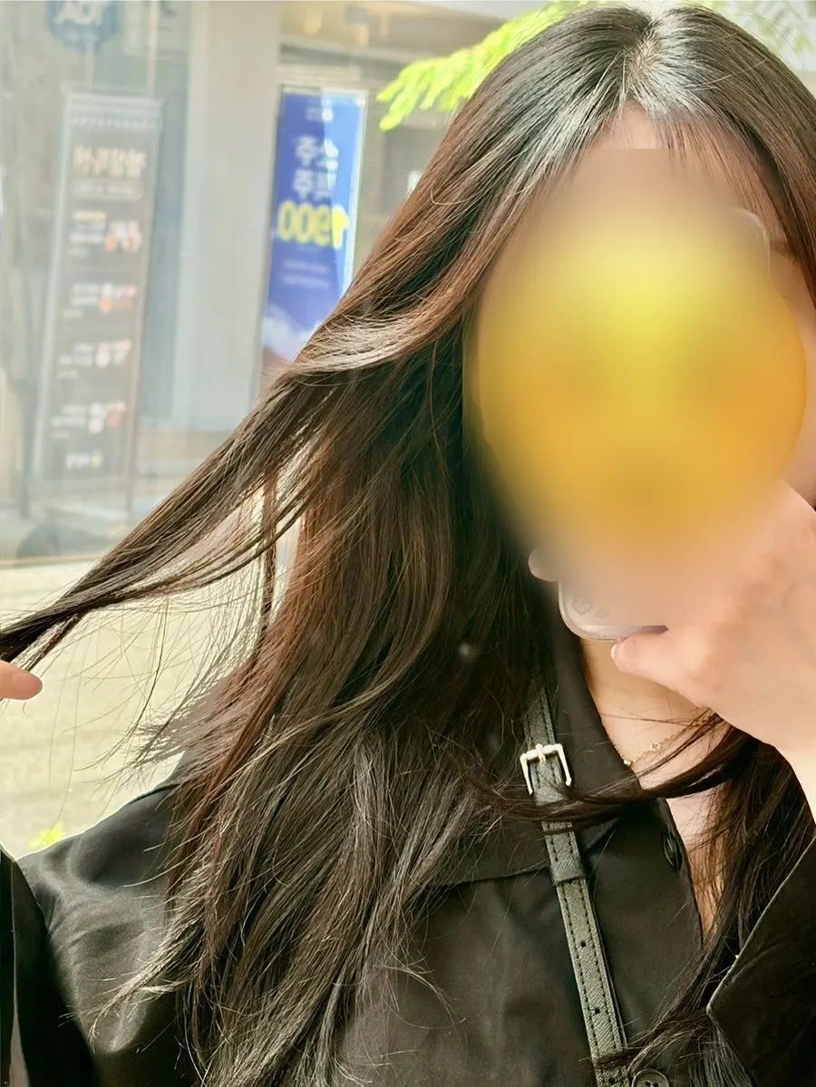 끝이 뻗친 시술 전 머릿결