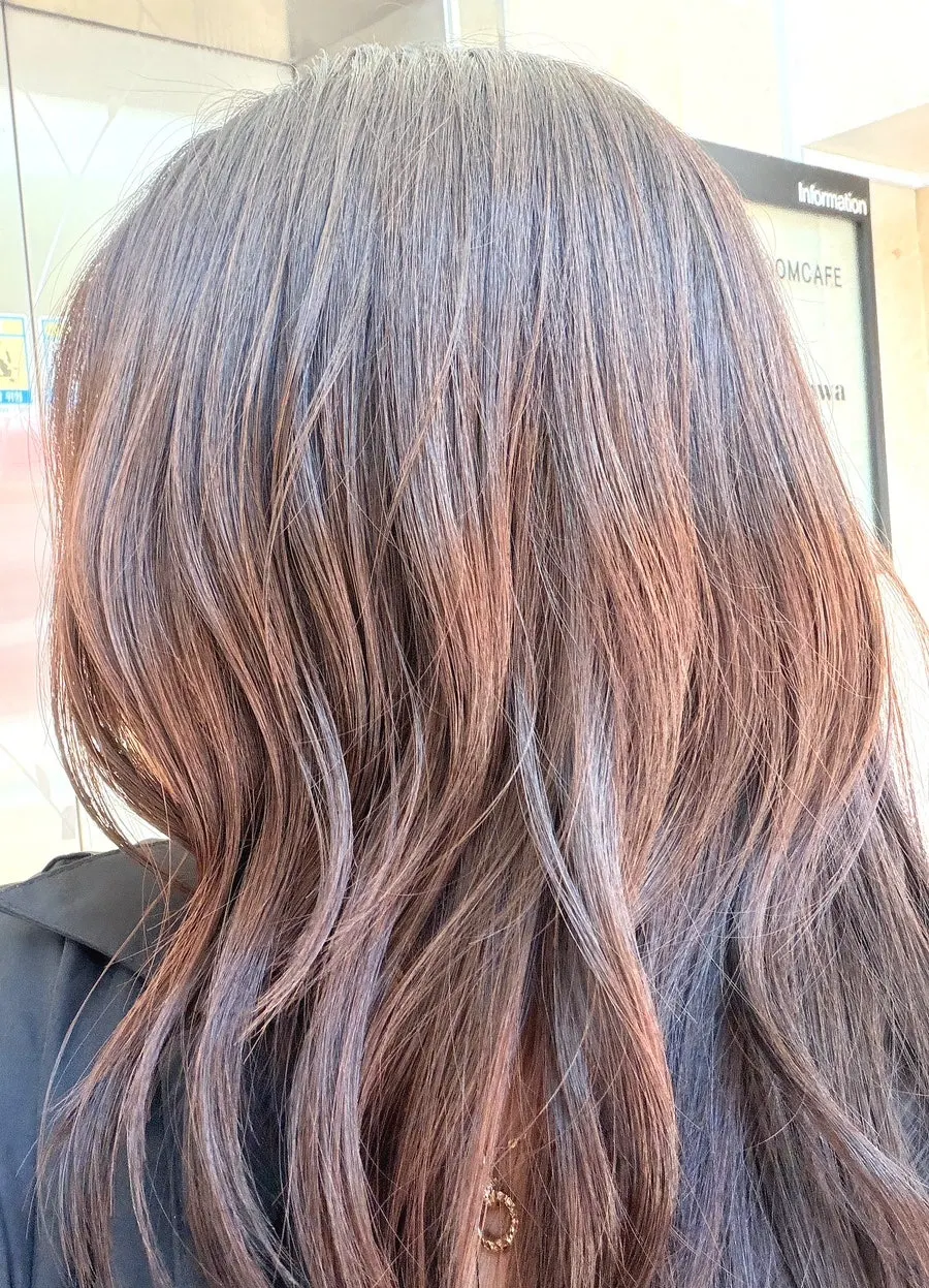 고데기 컬 스타일링 마무리 모습
