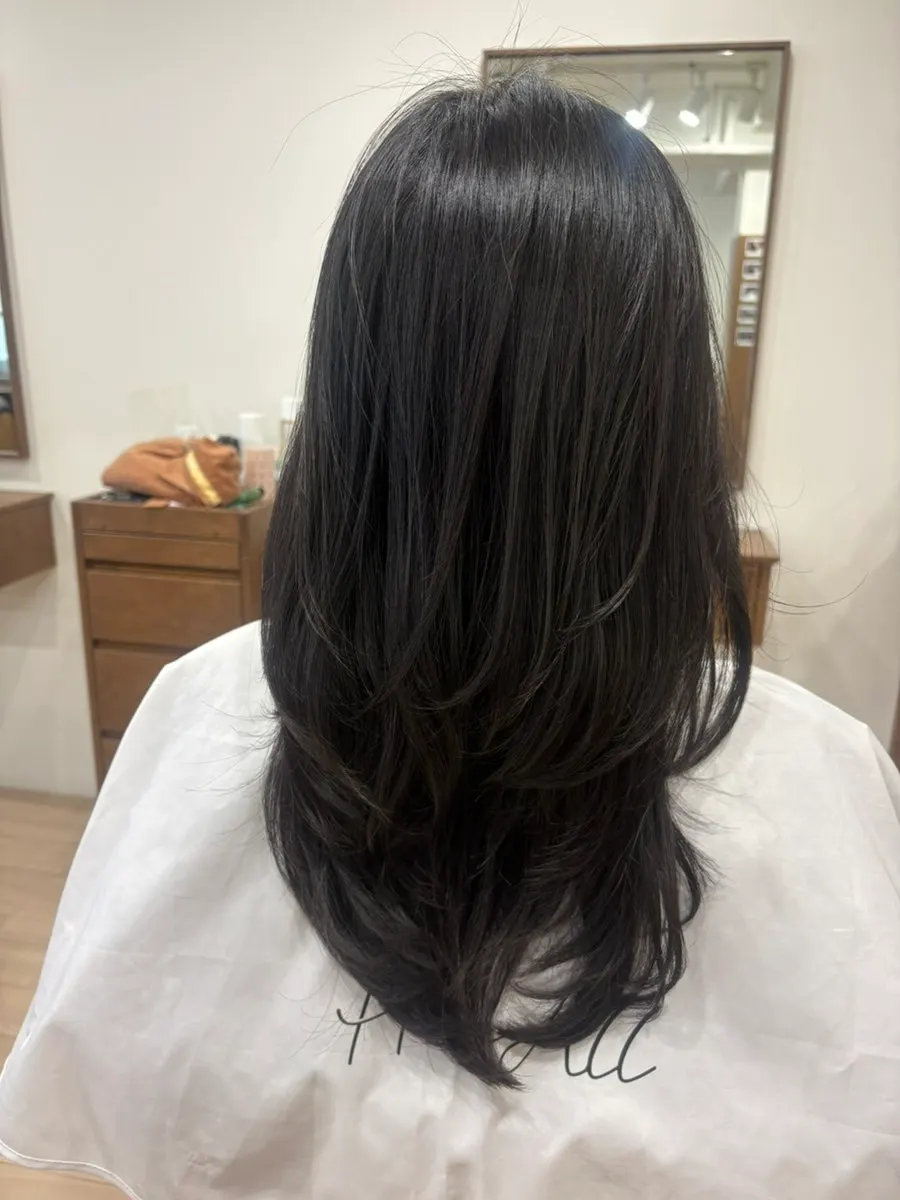 Rambut hasil rebonding akar dan perm C-curl