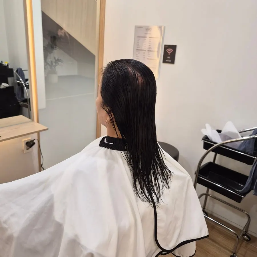 Applying a product to remove self-dye buildup