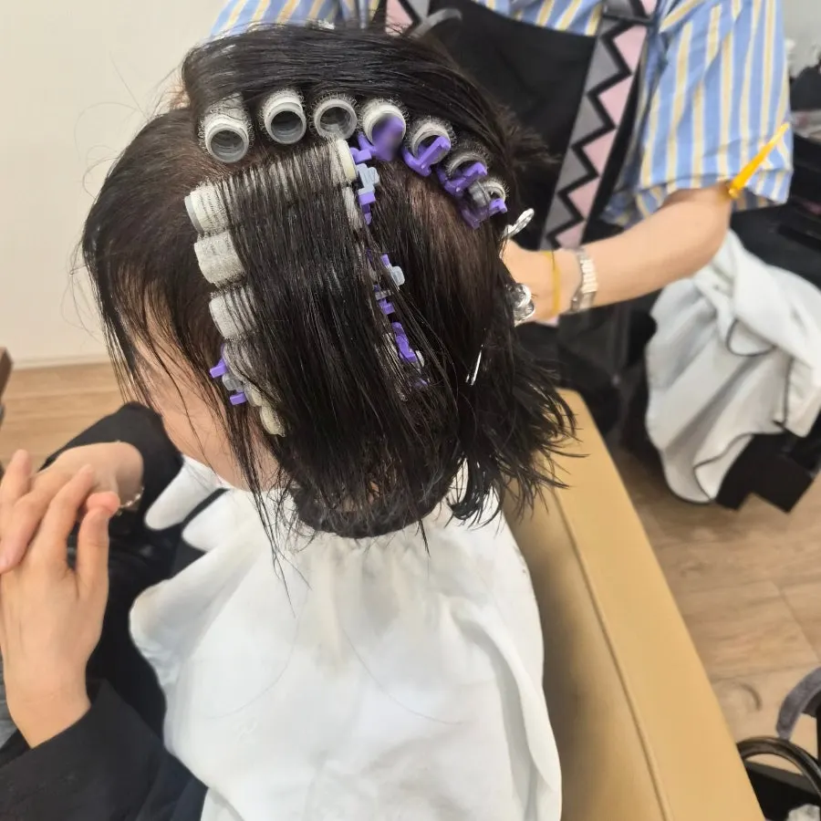 The finished bob with light layering